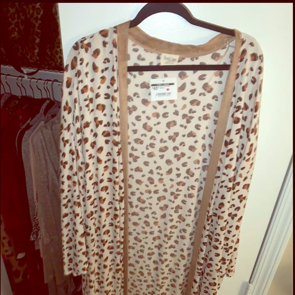 Leopard print kimono
